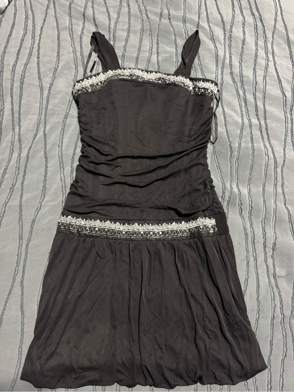 Amy Byer Black Sleeveless Embellished Slip Dress
